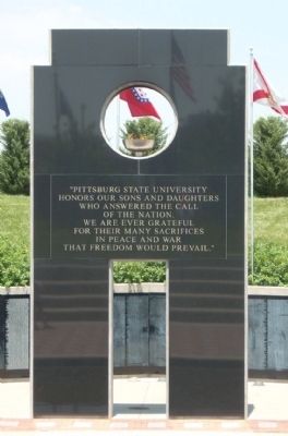 Pittsburg State University Veteran's Amphitheater Marker image. Click for full size.