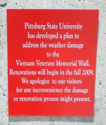 Pittsburg State University Veteran's Amphitheater Marker image. Click for full size.