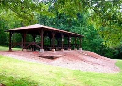 Shelter B -<br>Sitting Atop One of the Barrack's Foundations image. Click for full size.