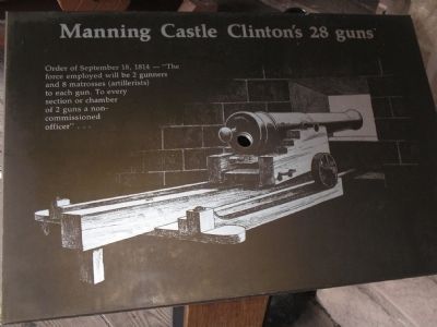 Manning Castle Clintons 28 guns Marker image. Click for full size.