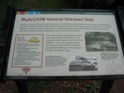 M4A1(76)W General Sherman Tank Marker image. Click for full size.