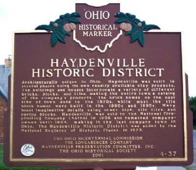 Haydenville Historic District Marker (Side B) image. Click for full size.