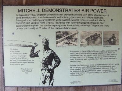 Mitchell Demonstrates Air Power Marker. Click for full size. Mitchell Demonstrates Air Power Marker image. Click for full size.