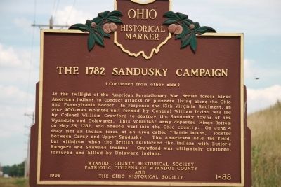 The 1782 Sandusky Campaign Marker image. Click for full size.
