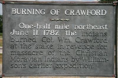 Burning of Crawford Marker. Click for full size. Burning of Crawford Marker image. Click for full size.