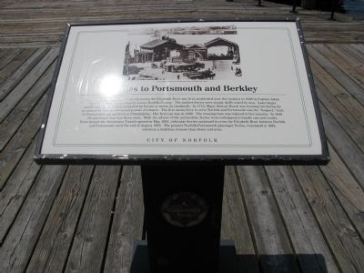 Ferries to Portsmouth and Berkley Marker image. Click for full size.