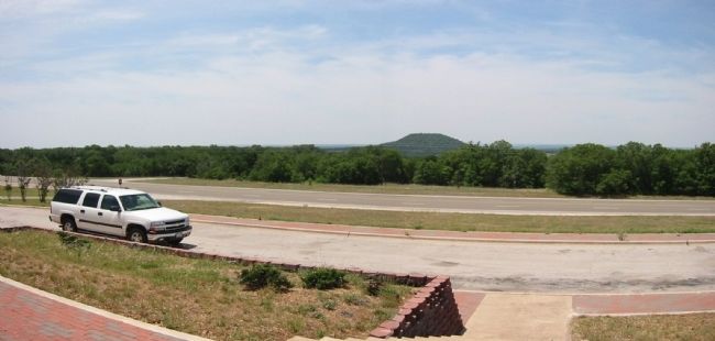 San Saba Peak. Photo looking west from historical marker. image. Click for full size.