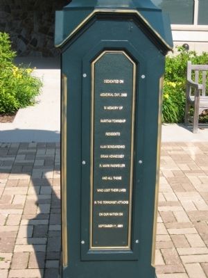 Raritan Township 9-11 Memorial Clock. Click for full size. Raritan Township 9-11 Memorial Clock image. Click for full size.