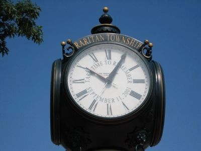 Raritan Township 9-11 Memorial Clock. Click for full size. Raritan Township 9-11 Memorial Clock image. Click for full size.