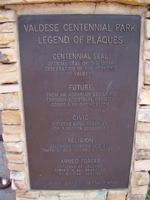 Valdese Centennial Park Marker image. Click for full size.