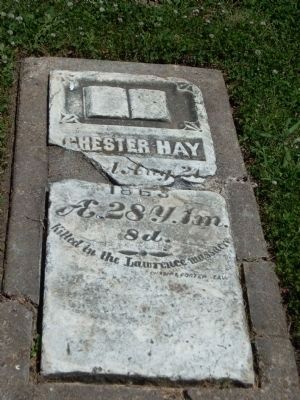Headstone of Chester Hay image. Click for full size.