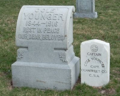 Headstone of Cole Younger image. Click for full size.