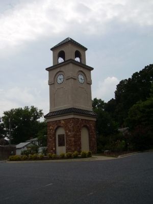 Historic Valdese Foundation Heritage Millennium Clock Tower Marker image. Click for full size.