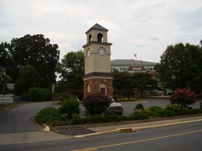 Historic Valdese Foundation Heritage Millennium Clock Tower Marker image. Click for full size.