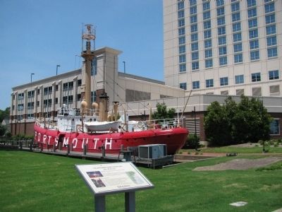 Lightship Portsmouth and Marker. Click for full size. Lightship Portsmouth and Marker image. Click for full size.