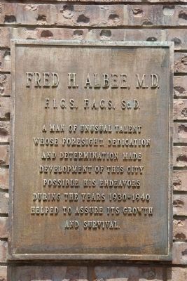 Fred H. Albee, M.D. Marker image. Click for full size.