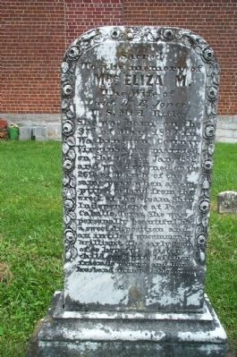Mrs. Eliza M. Jones Marker image. Click for full size.