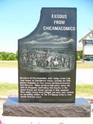Exodus from Chicamacomico Marker image. Click for full size.