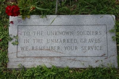 Memorial stone for Harrison's dead soldiers image. Click for full size.