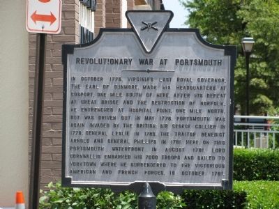 Revolutionary War at Portsmouth Marker. Click for full size. Revolutionary War at Portsmouth Marker image. Click for full size.