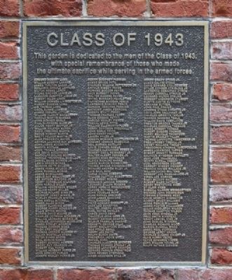 Class of 1943 Marker (L-Z). Click for full size. Class of 1943 Marker (L-Z) image. Click for full size.