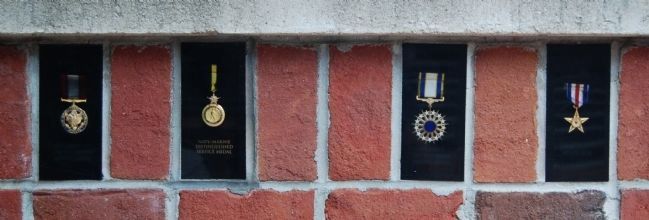 Military Heritage Plaza -<br>Row of Medals image. Click for full size.