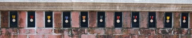 Military Heritage Plaza -<br>Row of Medals image. Click for full size.