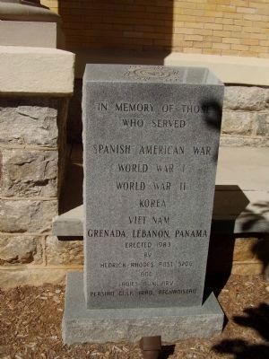 Hendersonville War Memorial Marker image. Click for full size.