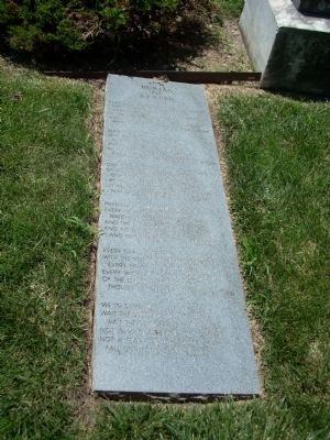 Burial of Barber Poem marker - left side. Click for full size. Burial of Barber Poem marker - left side image. Click for full size.