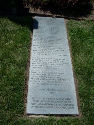 Burial of Barber marker - right side image. Click for full size.