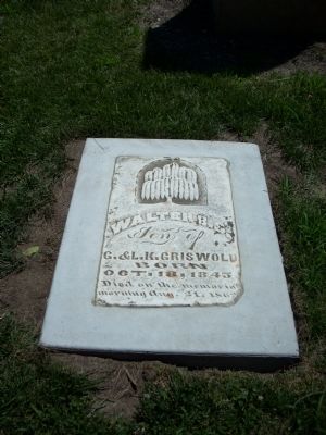 Walter Griswold Headstone. Click for full size. Walter Griswold Headstone image. Click for full size.