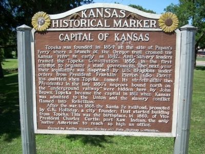 Capital of Kansas Marker image. Click for full size.
