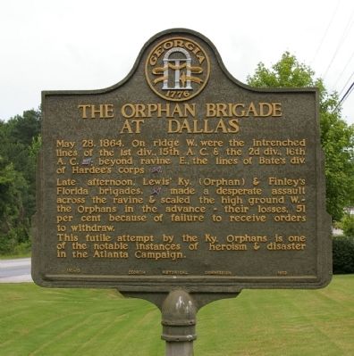 The Orphan Brigade at Dallas Marker image. Click for full size.