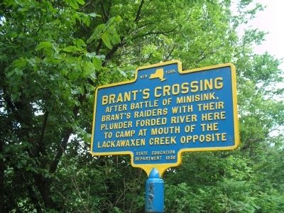 Brant’s Crossing Marker. Click for full size. Brant’s Crossing Marker image. Click for full size.