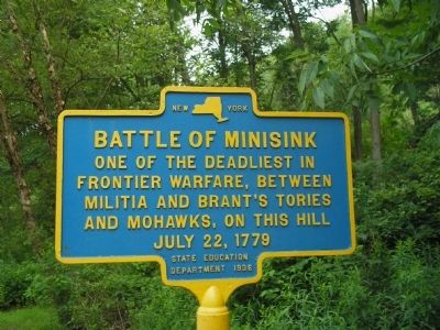 Battle of Minisink Marker. Click for full size. Battle of Minisink Marker image. Click for full size.