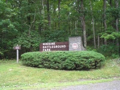 Minisink Battleground Park. Click for full size. Minisink Battleground Park image. Click for full size.