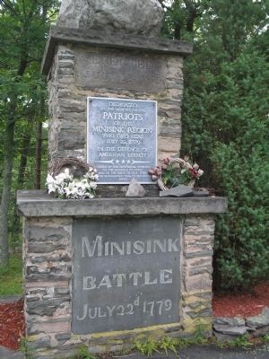 Minisink Battle Monument Marker image. Click for full size.