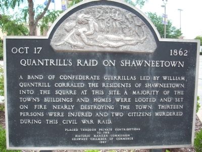 Quantrill's Raid on Shawneetown Marker image. Click for full size.