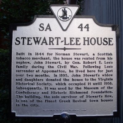 Stewart-Lee House Marker image. Click for full size.