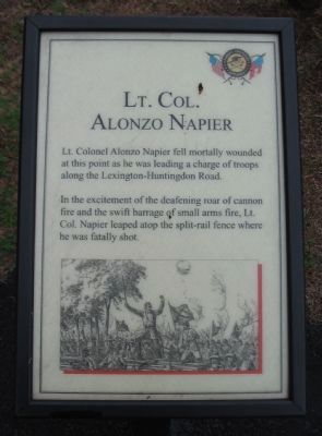 Lt. Col. Alonzo Napier Marker image. Click for full size.