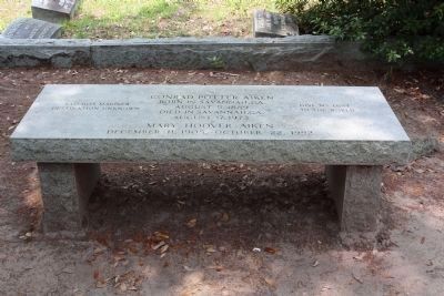 Conrad Aiken Memorial Bench, gravesite Bonaventure Cemetery, Savannah. Click for full size. Conrad Aiken Memorial Bench, gravesite Bonaventure Cemetery, Savannah image. Click for full size.