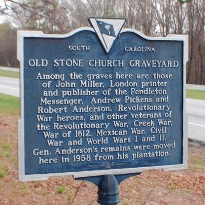 Old Stone Church Graveyard Marker image. Click for full size.