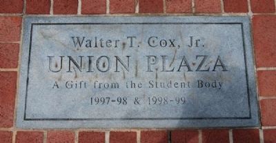 Walter T. Cox, Jr. Plaza Marker image. Click for full size.