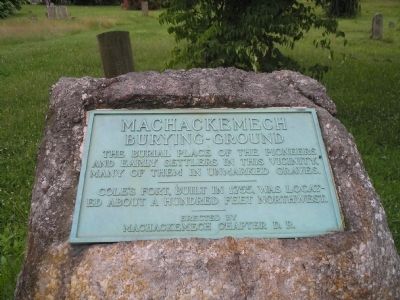 Machackemech Burying Ground Marker. Click for full size. Machackemech Burying Ground Marker image. Click for full size.