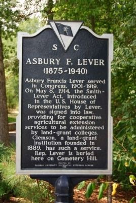 Asbury F. Lever Marker image. Click for full size.