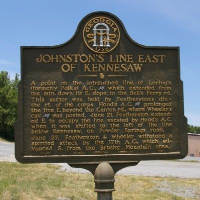 Johnston's Line East of Kennesaw Marker image. Click for full size.