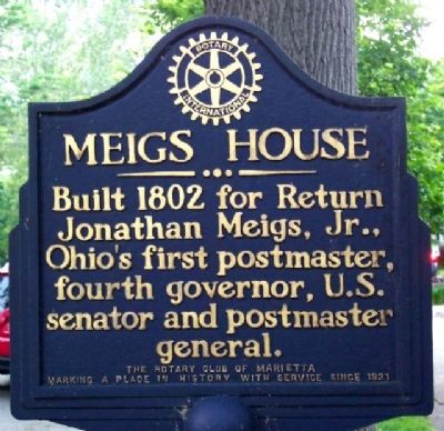 Meigs House Marker image. Click for full size.