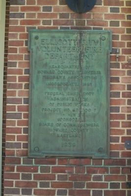 Ellicott City Volunteer Fire Department Marker image. Click for full size.