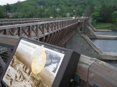 Marker on the Delaware River. Click for full size. Marker on the Delaware River image. Click for full size.