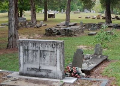Oolenoy Baptist Church Cemetery -<br>Examples of "Slot and Slab" Tombstones image. Click for full size.